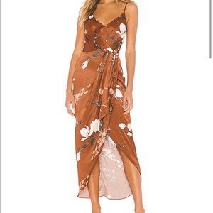 St. Lucia-Shona Joy tie front wrap midi dress